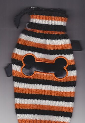 See Petco Halloween Multi Stripe Bone Dog Sweater [XS]