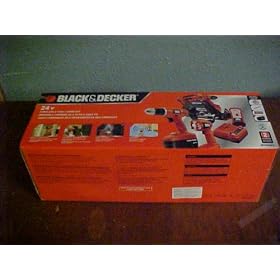 Black and Decker Cordless 24 Volt 4 Tool Combo Kit, with 24 volt Drill, High Torque 6 1 2... by Black & Decker