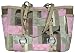 Authentic COACH Signature Patchwork Gallery Pink/khaki Tote Handbag 13721