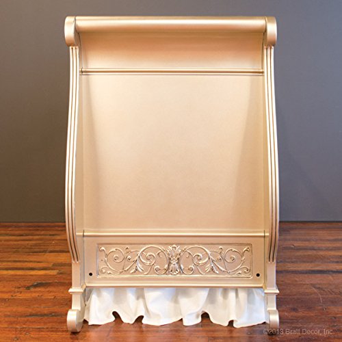 Bratt Decor chelsea sleigh crib antique silver
