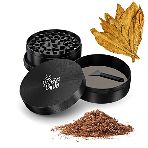 Herb & Weed Grinder with Pollen / Kief Catcher. 4 Piece Heavy Duty Anodized Aluminum. FREE