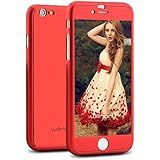iPhone 6 Case, Willnorn&reg; [Norn One] Full Body Coverage Protection Hard Slim iPhone 6 Case with Tempered Glass Screen Protector for Apple iPhone 6 4.7" (Red)