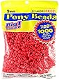 Darice 06121-2-01 1000 Count Pony Beads, 9mm, Opaque Red