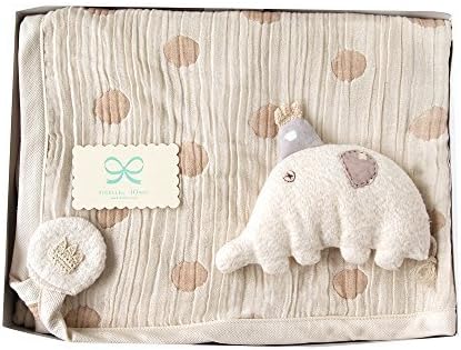 Naomiitou NAOMI ITO gift set POCHO OG6 double gauze packet + Baku rattles 8823 by Naomi Ito