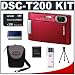Sony CyberShot DSC-T200 (Red) 8.1 Megapixel Digital Camera with 5x Optical Zoom + Lexar Media 2GB 40x Platinum II Series Memory Stick (MS) PRO Duo Card + High Speed USB 2.0 Memory Stick (MS) Card Reader + Digital Camera Case