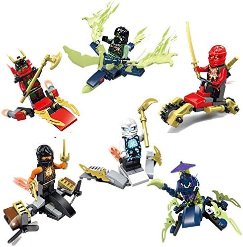 6Pcs Ninja Marvel Ninja Building Block Action Figure Model Kits Brick Toys Minifigures Ninjagoed