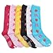Angelina 6 Pairs Girls Knee High Socks with Non-Skid Bottom #3103