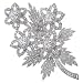 Bridal Flower Bouquet Cubic Zirconia Silver Brooch Pin
