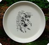 Review Staffordshire  / c1940s Comic Risque Hand Painted Ashtray Ice Cream