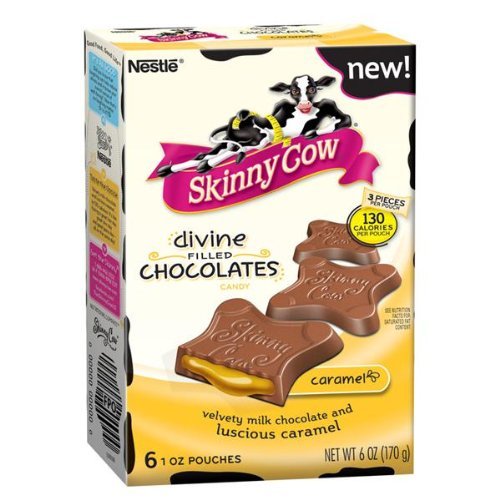 Nestle, Skinny Cow, Divine Filled Chocolates, Caramel, One 6oz Box (Pack of 4)
