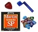 Martin MSP4150 Phosphor Bronze Acoustic Guitar Strings - Light/Medium with BONUS Guitar Picks, Pick Holder and String Winder