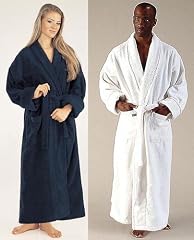 Optimal Style Full Ankle Length Turkish Terry Cotton Long Bathrobe - Made in Turkey - 5 Sizes up to 59