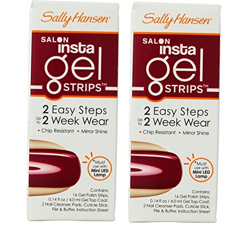 (Pack of 2) Sally Hansen Salon Insta Gel Strips, Wine Not, 16 Ounce (Pack of 2) Sally Hansen Salon Insta Gel Strips, Wine Not, 16 Ounce