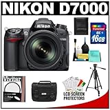 Nikon D7000 Digital SLR Camera & 18-105mm VR DX AF-S Zoom Lens with 16GB Ca ....