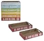 MQ 2 St�ck Holz Tablett Kiste Shabby chic Antik Look Vintage Landhaus Kolonial Stil