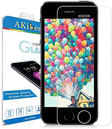 iPhone 5/5S/5C/6E Tempered Glass Screen Protector, 9H Hardness-0.33mm-2.5D Round Edge- HD Ultra Clear NT Protector fit for Most Protective Case, EFFECTIVLY Protect Your Screen from Scratches and Drops