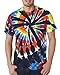 Gildan Men's Tie-dyes Rainbow Cut Spiral Tee