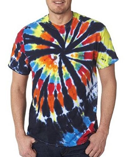 Gildan Men's Tie-dyes Rainbow Cut Spiral Tee