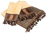 Review Croscill EFTIP633701886 / Croscill Portland Stripe Embellished Fingertip Towel