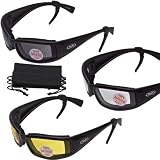 3 PAIRS - Stray Cat Neoprene Foam Padded Sunglasses Motorcycle - FREE Rubber EAR... by Spits Adventure Wear