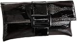 Jessica McClintock Shark-Embossed Buckle Envelope Clutch
