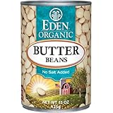 Eden Organic Butter Beans, No Salt Added, 15 Ounce (Pack of 12)