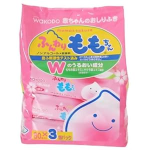 【クリックで詳細表示】和光堂 ふんわりももちゃん 80枚＊3個パック： ヘルス＆ビューティー