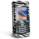 RIM Blackberry Pearl 8110 8120 8130 Snap On Protector Hard Case Iage Cover Black / Silver Zebra by eForcity