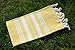 Dandelion - Basic Pattern - 100% Naturally-Dyed Cotton Turkish Towel Peshtemal - 71x39 Inches - Yellow