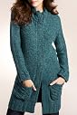Per Una Long Sleeve Chunky Knit Cardigan with Wool [T62-0375I-S]