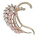 YAZILIND Jewelry Gold Plated Pink White Crystal Pierced Ears Wraps Cuff Earring for Right Ear