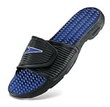Speedo Men's Pool Slide,Black/White,9 M