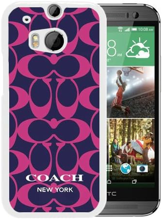 HTC ONE M8 Case,Coach 79 White HTC ONE M8 Screen Phone Case Unique and Grace Design