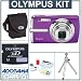 Olympus Stylus 1010 Digital Camera Kit.Purple with 1 GB xD Picture Memory Card, Camera Bag, Table Top Tripod, Professional Lens Cleaning Kit