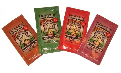 Fireside Gourmet Fat Free Hot Chocolate Coffee 4 Pack Gift Set: Chocolate Covered Cherry,... by Fireside Gourmet