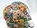 Murano Design Glass Art Millefiori Heart Paperweight PW-1103