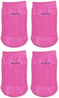 Mabua Anti-slip Breathable Half Socks, Pink 4 Pairs