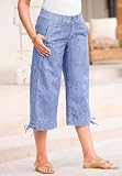 Roamans Plus Size Low-Rise Anna Capris