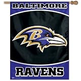 Baltimore Ravens Vertical Flag: 27x37 Banner
