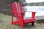 Red Painted Cedar Adirondack Chair with Free Table