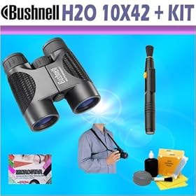 Bushnell H2O 10x42 Waterproof Fogproof Binocular + Accessory Kit by Bushnell