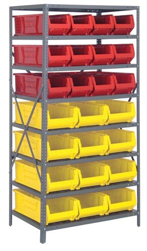 51bLwcfL8jL Large Plastic Container Steel Shelving Unit   2475 950952   24x36x75