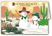 Dry Heat Western Snowman Funny Christmas Card - 12 cards/13 envelopes