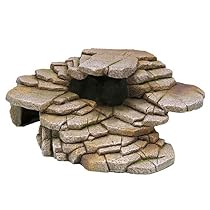 Penn-Plax Shale Step Ledge and Cave Hide-Out Medium Aquarium Resin
