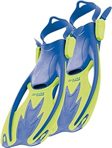 Cressi Rocks Kids Fins, Cool Blue, Small/Medium