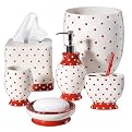 Dots Bath Collection - Red/ White