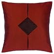 Decorative Handmade Burgundy Red & Black Thai Silk Cushion Cover / Pillow Sham