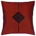 EXP Decorative Handmade Burgundy Red & Black Thai Silk Cushion Cover / Pillow Sham