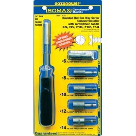 Eazypower 88240 Get It Out One Way/Rounded Screw Remover Set, #6, # 8, #10, #12, #14 (colors may vary)