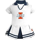 Illinois Fighting Illini White Toddler One Piece Cheerleader Dress